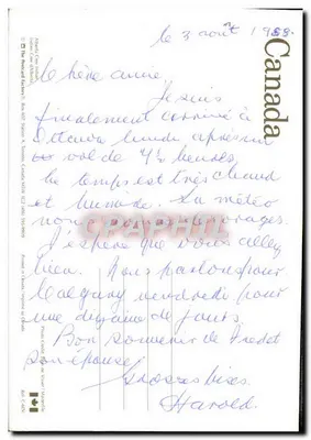 Indio a caballo — Canadá — The Postcard Factory, Toronto — Reverso