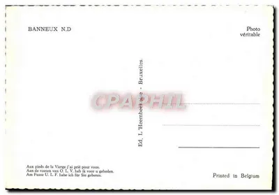 Banneux N.D. — Pamiątka z Banneux N.D. — Wyd. L'Heembeek, Bruksela — Rewers