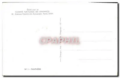Panthère — Wydawca: Comité National de l'Enfance, Paryż (VIII*) — N° 1 — Rewers