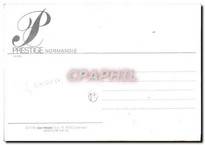 Rybak na wybrzeżu — Skalista skała Arche — Prestige Normandie 14-P60 — Rewers