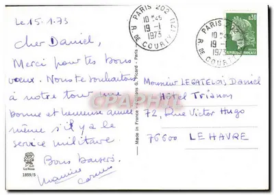 Vila nevada — Boa Ano — Edições G. Picard — Verso