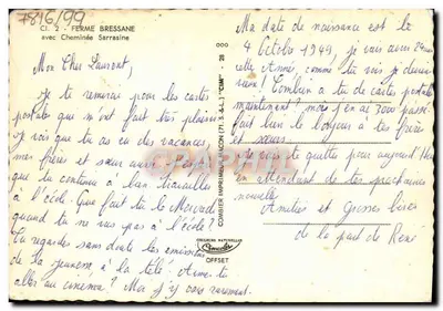 Fermeryn bressańska — z kominkiem sarrasynskim — Imprimeur Naturellus — Rewers
