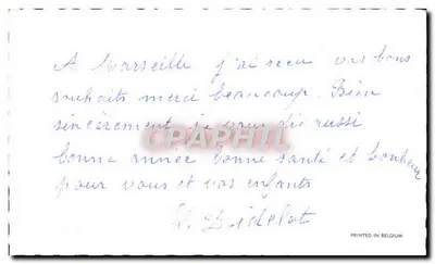 Voiture ancienne — scène hivernale avec église — éditeur Graphphil — Verso