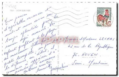 Lion-sur-Mer — widok panoramiczny — C.A.P.H. nr 1564 — Rewers