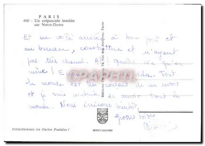 Nossa Senhora de Paris — Um crepúsculo incomum — Éditions Diplôme, Paris — Verso