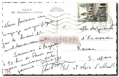Nossa Senhora de Paris — vista da Sena — Editor Michichromes, n° 303 — Verso