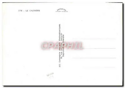 Calvados — Panoramische ansichtkaart met kaart en uitzichten — Ektacap — Achterkant