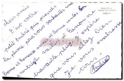 Zamknięty śnieżnymi pokrywami — zimowy pejzaż z wozem — M.D. PARIS, N° 392 — Rewers