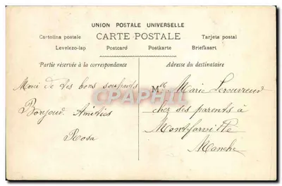 Kobieta w krajobrazie — na paletce artysty — wydawca Reuver Paris nr 1461 — Rewers