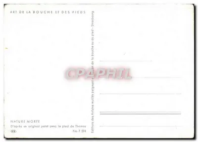 Natal — decoração de árvore de Natal e velas — Edições dos Artistas Mutilados, N° F 594 — Verso