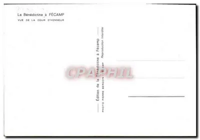 La Benedettina a Fécamp — Vista della Corte d'onore — Edizione Pierre Bergoin — Verso