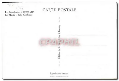 La Bénédictine w Fécamp — Muzeum - Sala Gotycka — Wydanie La Bénédictine w Fécamp — Rewers