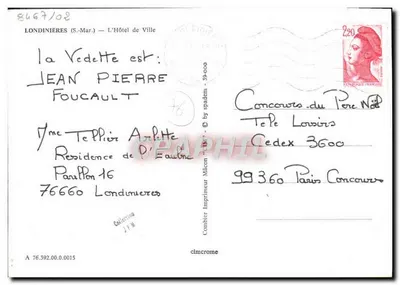 Londinières — Hotel de Ville — Editor Combier Imprimeur Mâcon — Verso