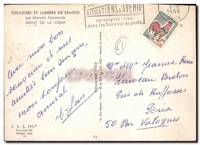 Manor da Vigne — Os Manores Normandos — Éditions Martel — Verso
