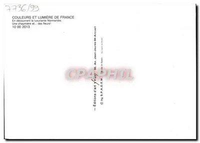 Chaumière normande — avec roses — Éditions d'art S.P.A.D.E.M. — Verso