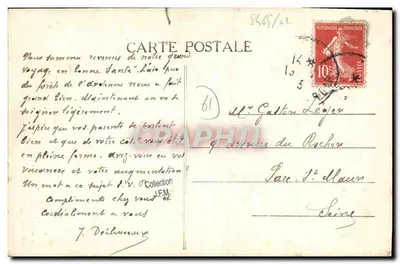 Paysanneries — Una Lettera del Fils — Collezione P. Bunel, fot.édit., Vimoutiers (Orne) - Rep., Int. n°2087 — Verso