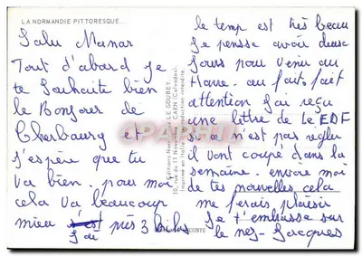 Amitiés de Normandie — Wydawca Eny, seria Normandie — Rewers