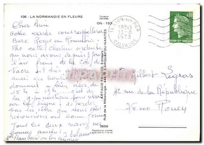 A Normandia em Flores — 106 — Artaud Frères Éditeurs — Verso
