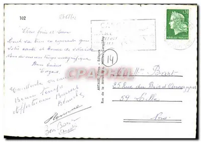 Cabourg — Widok panoramiczny — ARTAUD Frères, Montes, n°102 — Rewers