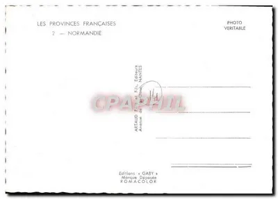 Normandia — carta ilustrada — ArtAUD Frères et Fils, Nantes — Verso