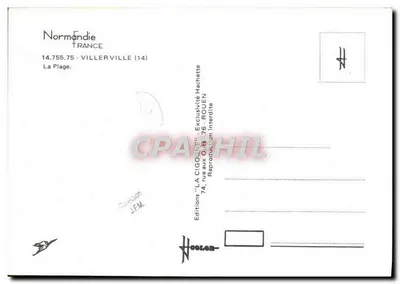A Cigogne — A Praia — Edições 'LA CIGOGNE', 74, rue aux Ours, 76, Rouen — Verso