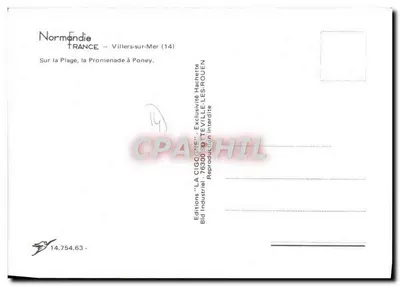 Paseo por la playa en Villers-sur-Mer — Ediciones 'LA CIGOGNE' — n° 14.754.63 — Reverso