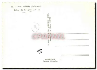 Kościół Rocques — Przy Lisieux (Calvados) — Wydawnictwo Gaby, Nantes — Rewers