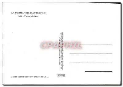Stary rybak — Normandia — Éditions F. Goubeey — Rewers