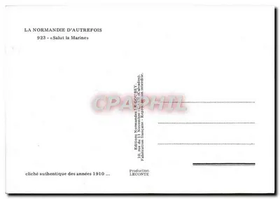 Baardige zeevaarder — Salut la Marine — Uitgave LE GOUBEY — Achterkant