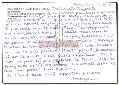 Mulher idosa separando batatas — jardim florido — Edições Jean-Jacques 34-Arcueil — Verso