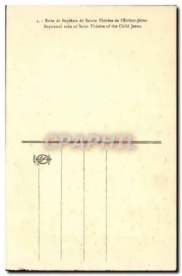 Vestido de bautizo de Santa Teresita del Niño Jesús — editor no visible — Reverso