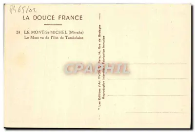 Il Mont-Saint-Michel — visto dall'isola di Tombelaine — Yvon — Verso