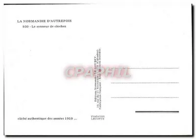 Dzwoniący dzwoniarz — Normandia — Wydawnictwo DE GOURBEY — Rewers