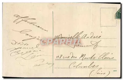 Mulher à janela — decoração floral — B.N. n° 32796/3 — Verso