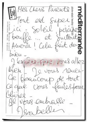 Porto de pesca — Mediterrâneo — edições Alain Baudry n°6120 — Verso
