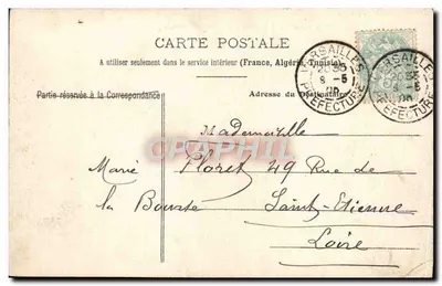Versailles - Der Park des Schlosses - Wasserparterre - Die Loire — Verlag RAYECA NERCEY, n°78 — Rückseite