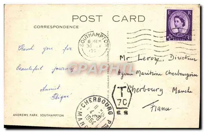 Andrews Park — Southampton — Andrews Park, Southampton — Verso