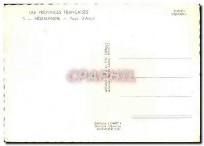 Normandie — Pays d'Auge — Éditeur ARTAUD et Fils, Nantes — Achterkant