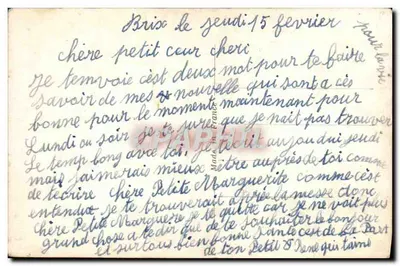 Jovem casal apaixonado — cena de jardim — editor M, n° 1268 — Verso