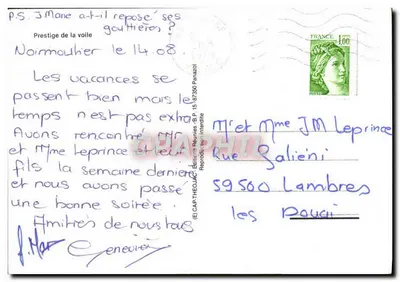 Jacht — Série de trois scènes de courses nautiques — Éditions Réunies B.P. 15-37/350 Panazol — Rewers