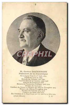M. Gaston Doumergue — Presidente da República — A. Vagne, Paris