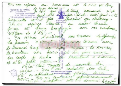 Folklore de Francia — La Auvergne pintoresca y el folklore de Issoire — Les Éditions du Gabier — Reverso