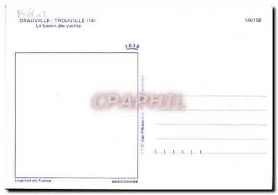 Deauville - Trouville — O cais dos iates — IRIS — Verso
