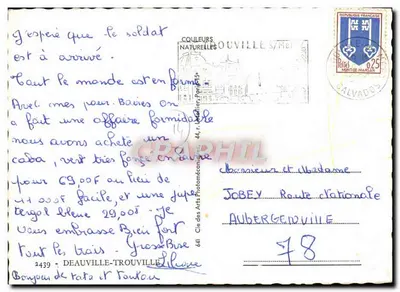 Deauville-Trouville — Aviso aos Pescadores — Cie des Arts Photomécaniques — Verso