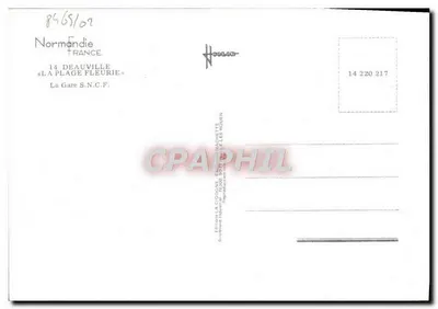 Estação de Deauville — A Praia Florida — Edição La Cigogne — Verso