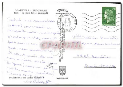 A estação de Deauville - Trouville — estilo normando — editor IRIS — Verso