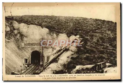 Túnel de TAVANNES — explosão de granadas em 1916 — editor J. BROCHEY