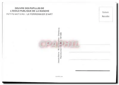 Kunstschmiede — Schmiedewerkstatt — Jacques Bazire, Cherbourg — Rückseite