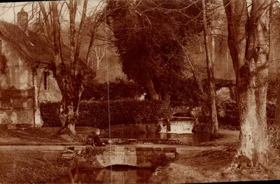 Paisagem com ponte e cascata — editor 'Fabrication Française' — n° de série 7453/199