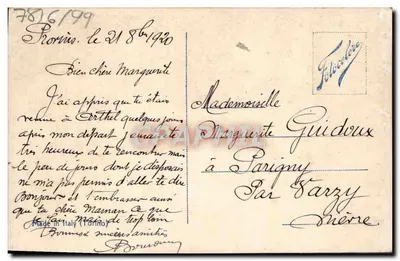 Jacht na morzu — burzowy niebo — wydawca Folicelore, n° 3319 — Rewers
